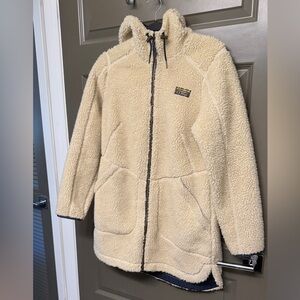 L.L. Bean Women's Mountain Pile Fleece Coat - Natural / Cream